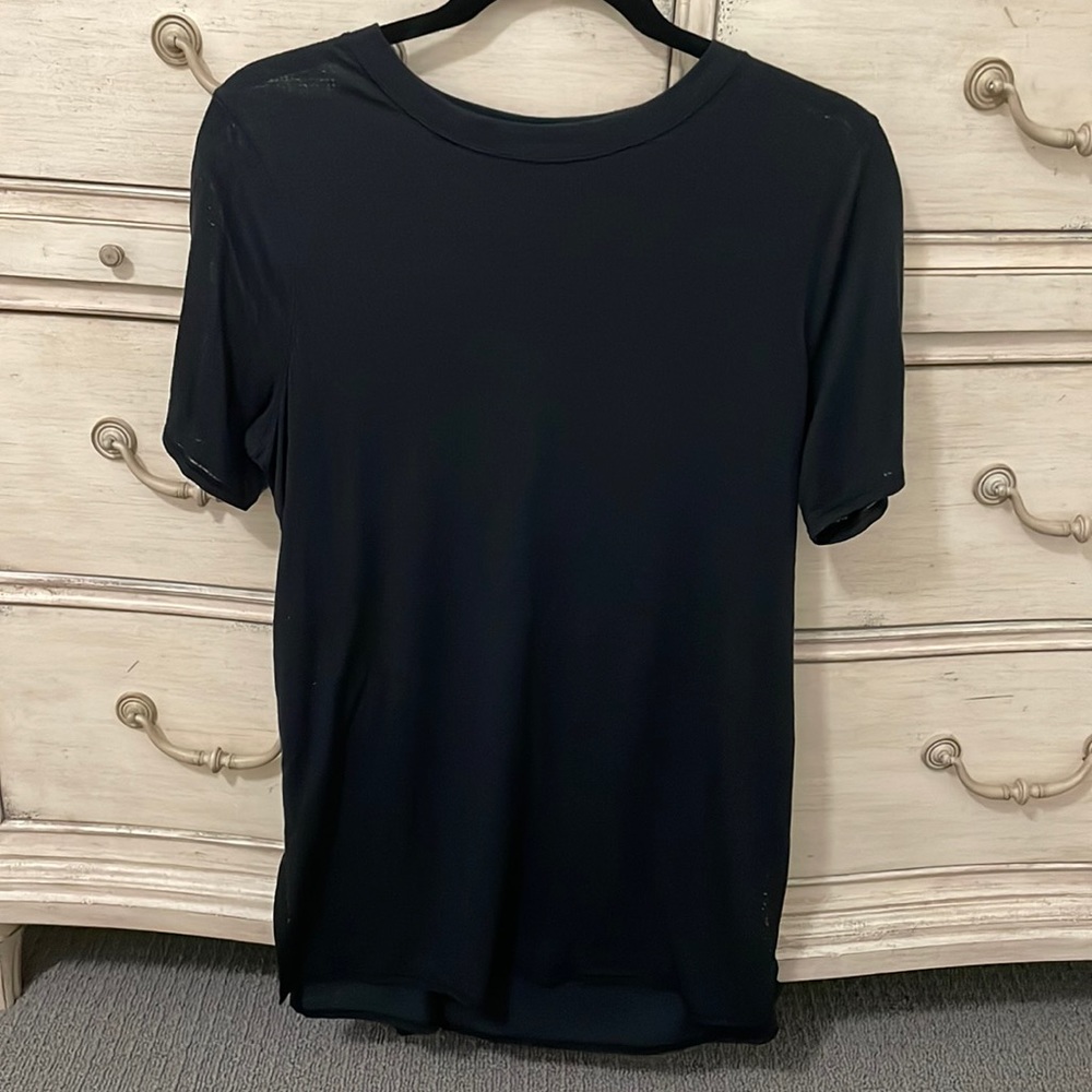 Lululemon black short sleeve shirt. Size 10